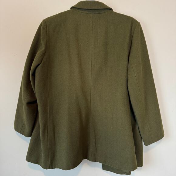 EUC Old Navy Sz XXL Y2K 2000s Olive Green Military Peacoat Short Coat Jacket - Picture 11 of 12